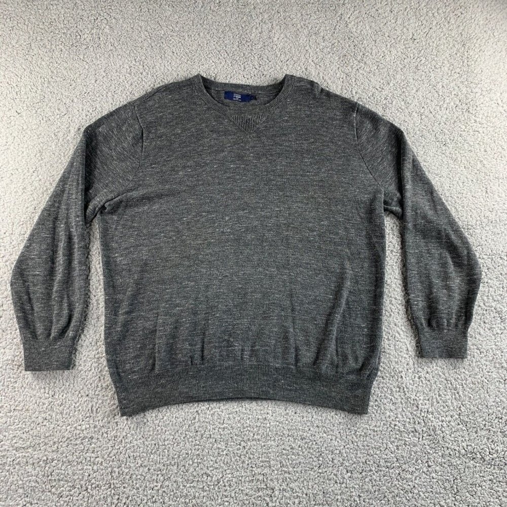 NEW J. Crew Sweater Mens Large Gray Pullover Long‎ Sleeve Crew Classic Casual